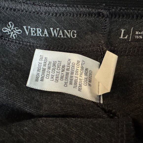 VERA WANG Simply Vera Ponte Knit Leggings with Seams, Grey, Women's Large - Picture 9 of 9